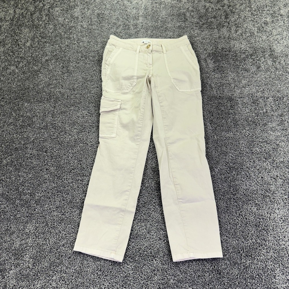 J. Jill Pants Womens 2P Beige Cargo Twill Cropped Stretch Casual Pockets